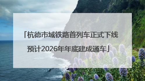 杭德市域铁路首列车正式下线 预计2026年年底建成通车