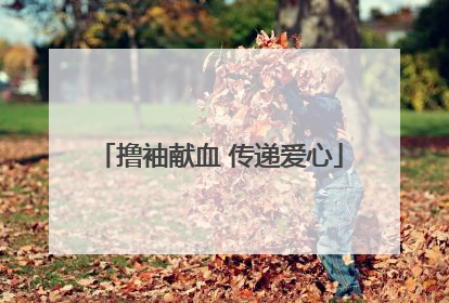 撸袖献血 传递爱心