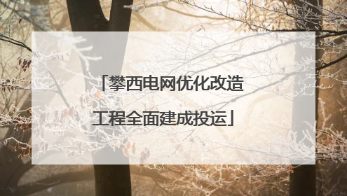 攀西电网优化改造工程全面建成投运