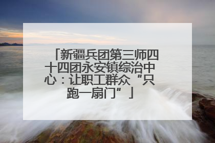 新疆兵团第三师四十四团永安镇综治中心：让职工群众“只跑一扇门”