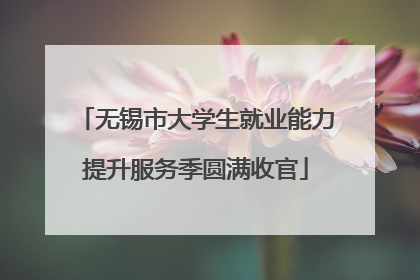 无锡市大学生就业能力提升服务季圆满收官