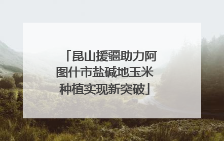 昆山援疆助力阿图什市盐碱地玉米种植实现新突破