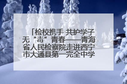 检校携手 共护学子无“毒”青春——青海省人民检察院走进西宁市大通县第一完全中学开展禁毒宣传侧记