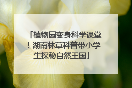 植物园变身科学课堂！湖南林草科普带小学生探秘自然王国