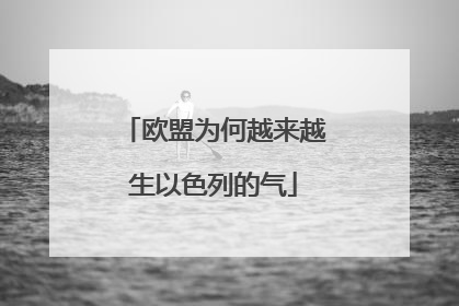 欧盟为何越来越生以色列的气
