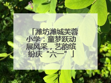 潍坊潍城芙蓉小学：童梦跃动展风采，艺韵缤纷庆“六一”