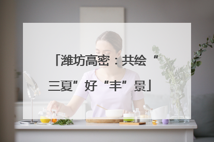潍坊高密：共绘“三夏”好“丰”景
