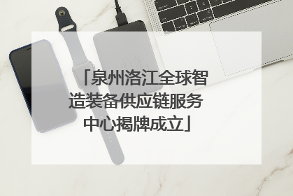 泉州洛江全球智造装备供应链服务中心揭牌成立