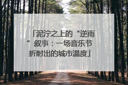 泥泞之上的“逆雨”叙事：一场音乐节折射出的城市温度