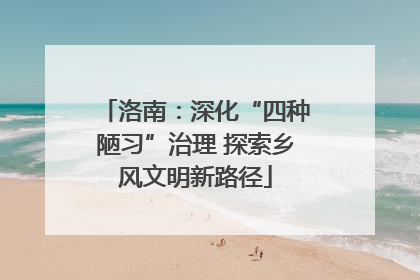 洛南：深化“四种陋习”治理 探索乡风文明新路径
