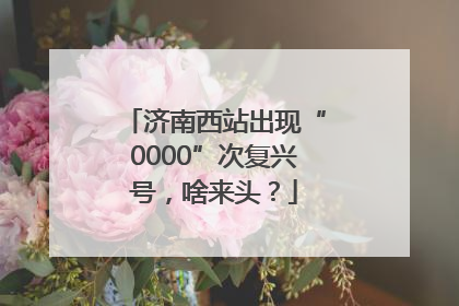 济南西站出现“0000”次复兴号，啥来头？