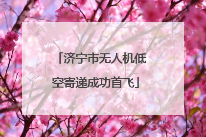 济宁市无人机低空寄递成功首飞