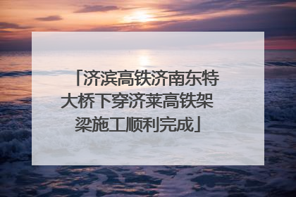 济滨高铁济南东特大桥下穿济莱高铁架梁施工顺利完成