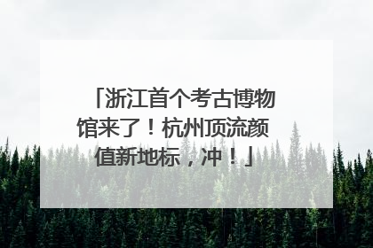 浙江首个考古博物馆来了！杭州顶流颜值新地标，冲！