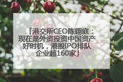港交所CEO陈翊庭：现在是外资投资中国资产好时机，港股IPO排队企业超160家