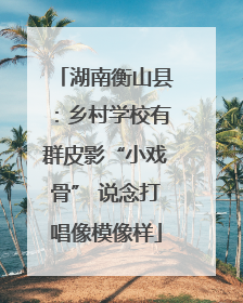 湖南衡山县：乡村学校有群皮影“小戏骨” 说念打唱像模像样