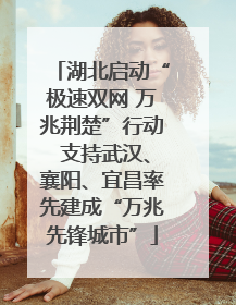 湖北启动“极速双网 万兆荆楚”行动 支持武汉、襄阳、宜昌率先建成“万兆先锋城市”