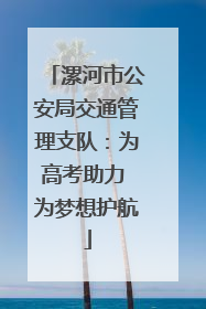 漯河市公安局交通管理支队：为高考助力 为梦想护航