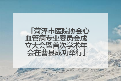 菏泽市医院协会心血管病专业委员会成立大会暨首次学术年会在曹县成功举行