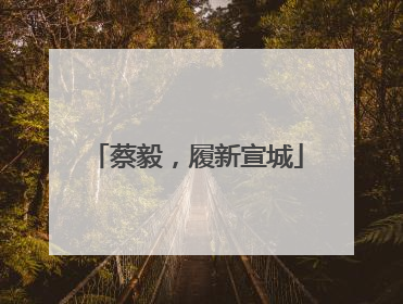 蔡毅，履新宣城