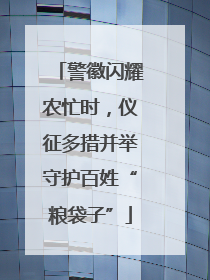 警徽闪耀农忙时，仪征多措并举守护百姓“粮袋子”