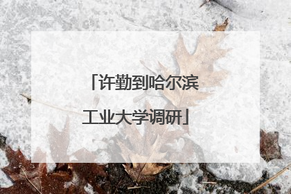 许勤到哈尔滨工业大学调研