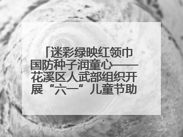 迷彩绿映红领巾 国防种子润童心——花溪区人武部组织开展“六一”儿童节助学兴教活动