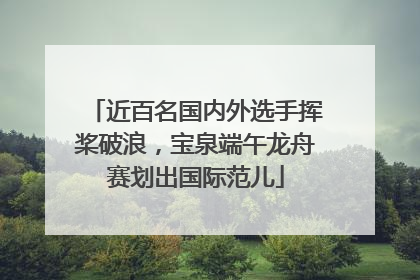 近百名国内外选手挥桨破浪，宝泉端午龙舟赛划出国际范儿