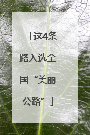 这4条路入选全国“美丽公路”