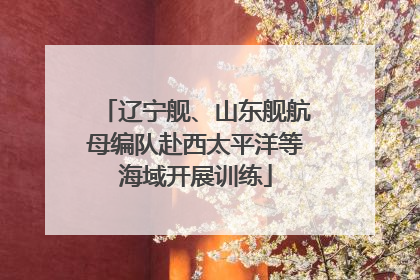 辽宁舰、山东舰航母编队赴西太平洋等海域开展训练