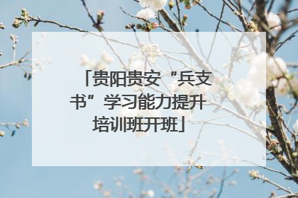 贵阳贵安“兵支书”学习能力提升培训班开班