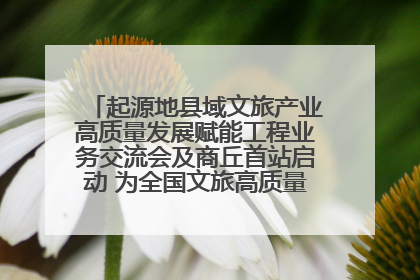 起源地县域文旅产业高质量发展赋能工程业务交流会及商丘首站启动 为全国文旅高质量发展注入强劲动能