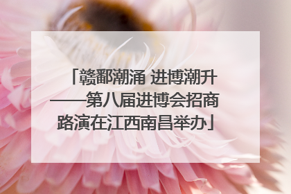 赣鄱潮涌 进博潮升——第八届进博会招商路演在江西南昌举办