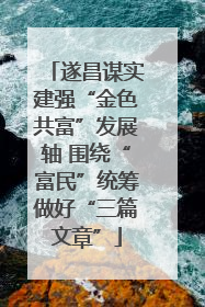 遂昌谋实建强“金色共富”发展轴 围绕“富民”统筹做好“三篇文章”