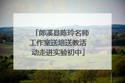 郎溪县陈玲名师工作室送培送教活动走进实验初中