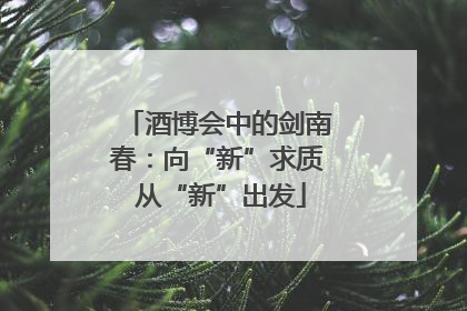 酒博会中的剑南春：向“新”求质 从“新”出发