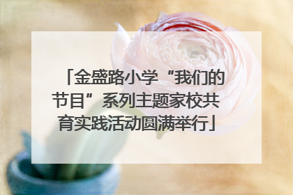 金盛路小学“我们的节目”系列主题家校共育实践活动圆满举行