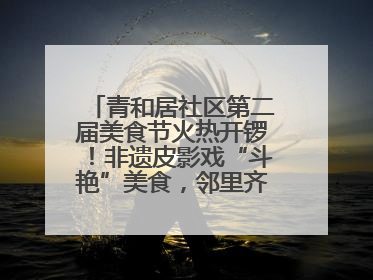 青和居社区第二届美食节火热开锣！非遗皮影戏“斗艳”美食，邻里齐聚“粽”享温情