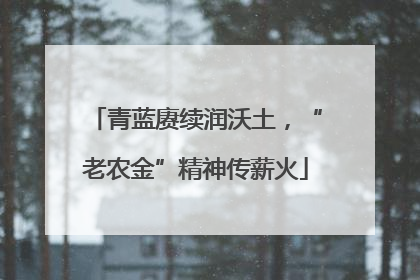 青蓝赓续润沃土，“老农金”精神传薪火