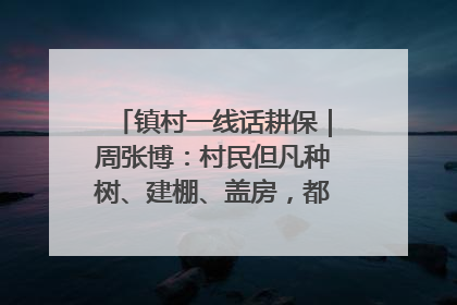镇村一线话耕保｜周张博：村民但凡种树、建棚、盖房，都要向街道报批