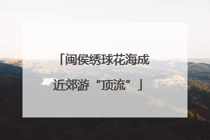 闽侯绣球花海成近郊游“顶流”