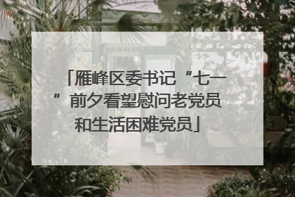 雁峰区委书记“七一”前夕看望慰问老党员和生活困难党员
