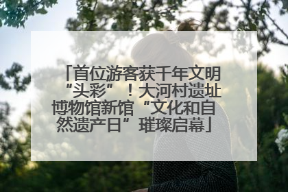 首位游客获千年文明“头彩”！大河村遗址博物馆新馆“文化和自然遗产日”璀璨启幕