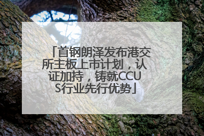 首钢朗泽发布港交所主板上市计划，认证加持，铸就CCUS行业先行优势