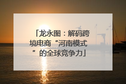 龙永图：解码跨境电商“河南模式”的全球竞争力