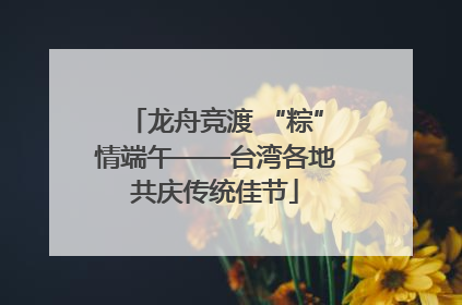龙舟竞渡 “粽”情端午——台湾各地共庆传统佳节