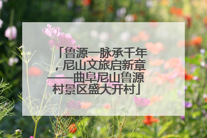 鲁源一脉承千年，尼山文旅启新章——曲阜尼山鲁源村景区盛大开村