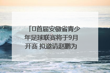 ﻿首届安徽省青少年足球联赛将于9月开赛 拟邀请赵鹏为先导赛开球
