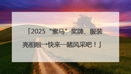 2025“紫马”奖牌、服装亮相啦→快来一睹风采吧！