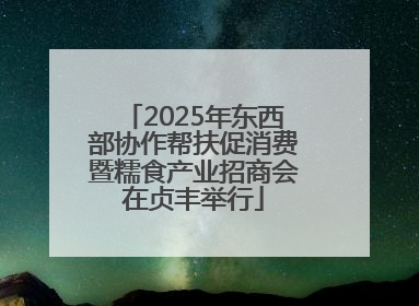 2025年东西部协作帮扶促消费暨糯食产业招商会在贞丰举行